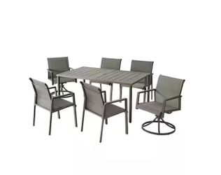 Hampton Bay Westgrove 7-Peice Metal Sling Outdoor Dining Set - R