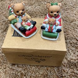 Vintage Home Interior Bears On Sled 