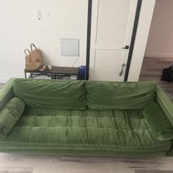 Article Sven 88” Sofa in Grass Green Velvet