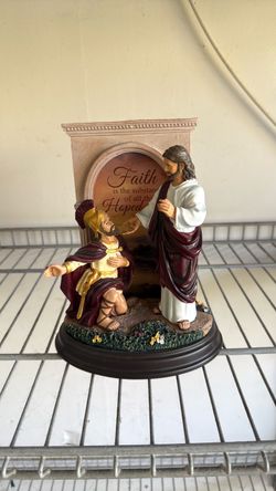 Thomas Kinkade - Religious Resin Figurine with Faith Scripture