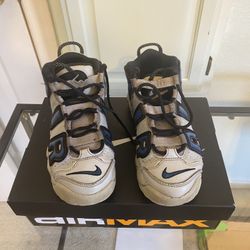 Nike Air More Uptempo ’96 Kids Sneakers | Size 2Y | Blue & Grey