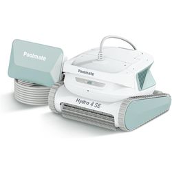 Poolmate Hydro 4 SE Corded Robotic Pool Cleaner, 150W 180μm Class Basket Filter Pool Vacuum with Climbing Walls & Floors, Ideal for Inground Pools Up 