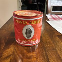 PRINCE ALBERT TOBACCO CAN CANISTER TIN crimp cut OLD VINTAGE ANTIQUE empty