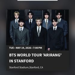 4 BTS Tickets At Stanford 5/19