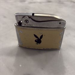 Vintage 1960s Playboy Bunny Lighter Cream Enamel