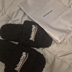 Black Balenciaga Slides