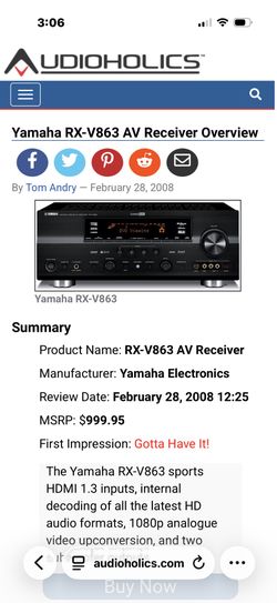 Yamaha Receiver