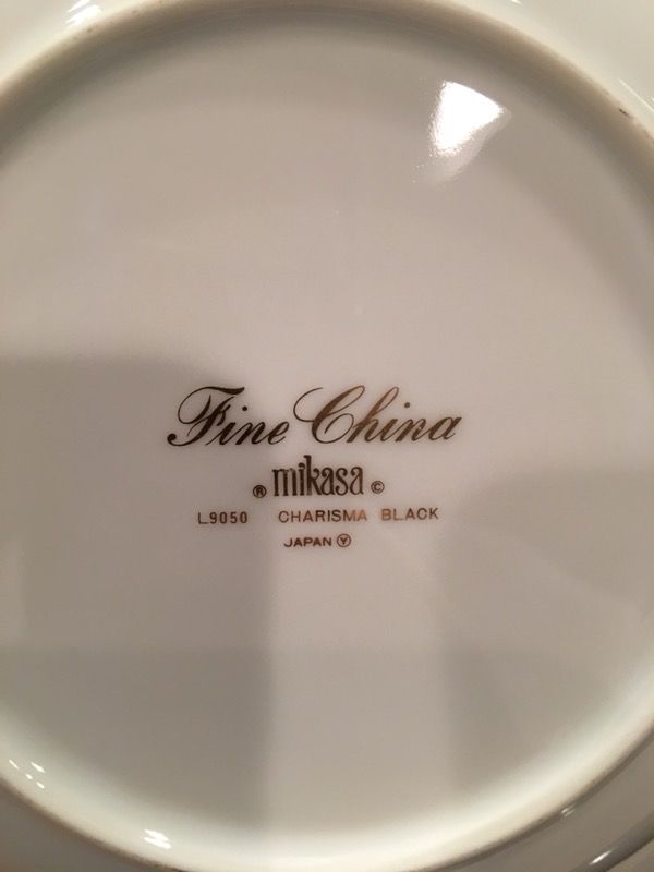 Mikasa (Charisma Black L9050) Fine China for Sale in North Brunswick ... Mikasa (Charisma Black L9050) Fine China for Sale in North Brunswick ...