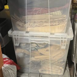 Fabric Remnants - 3-4 containers of fabric remnants, Recovered from Drapery Shop Closing.