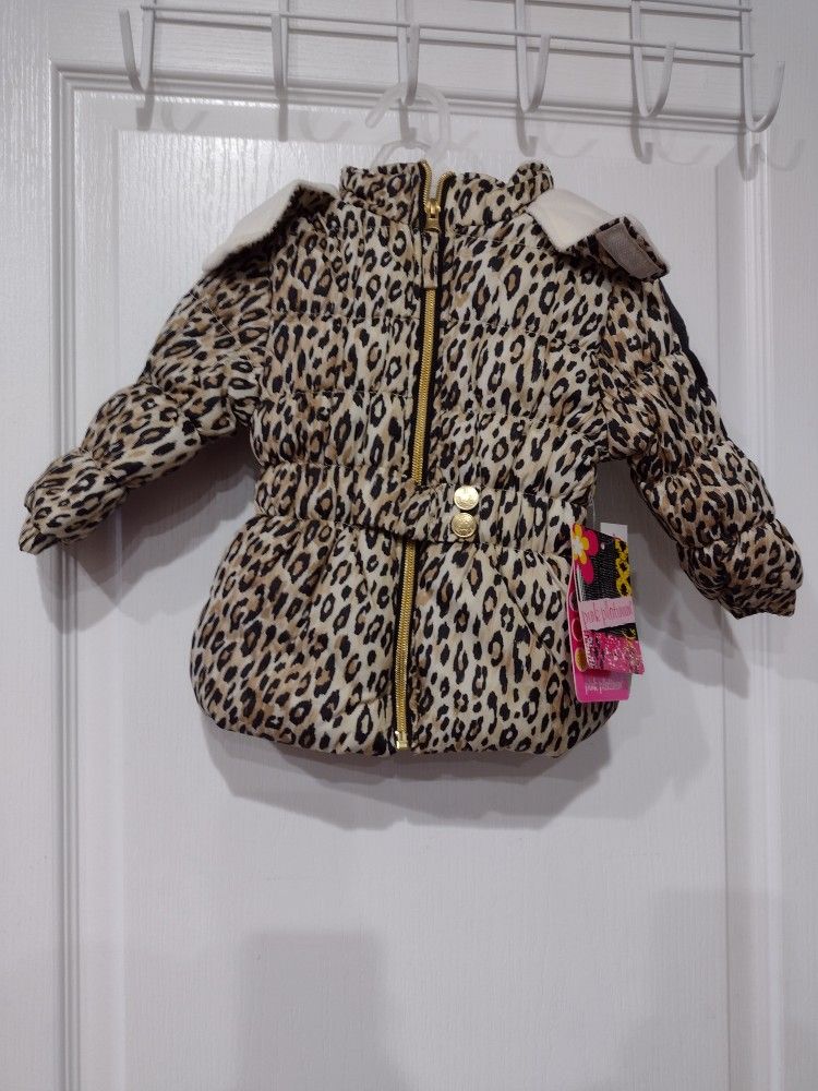 Pink Platinum Puffer Jacket