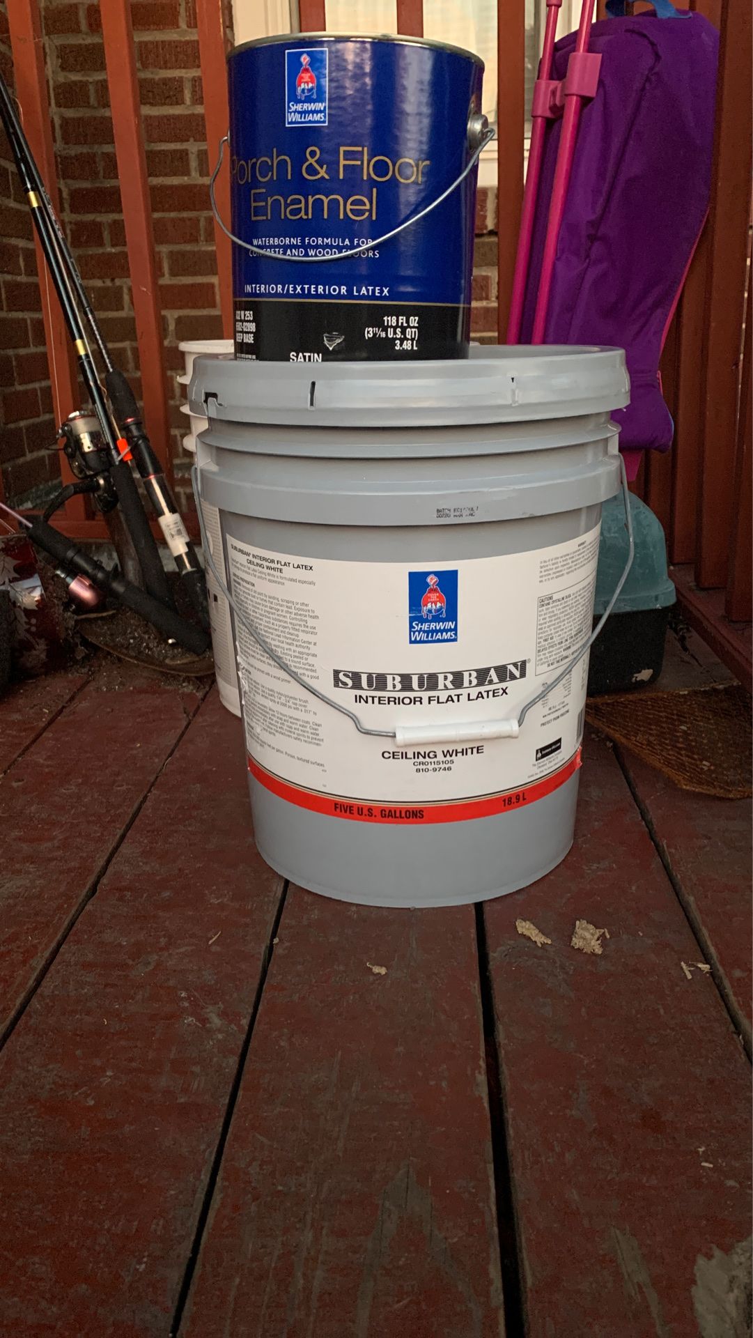 5gal ceiling paint and porch paint