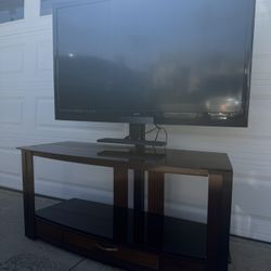 VIZIO 55 Inch TV and Wooden STAND