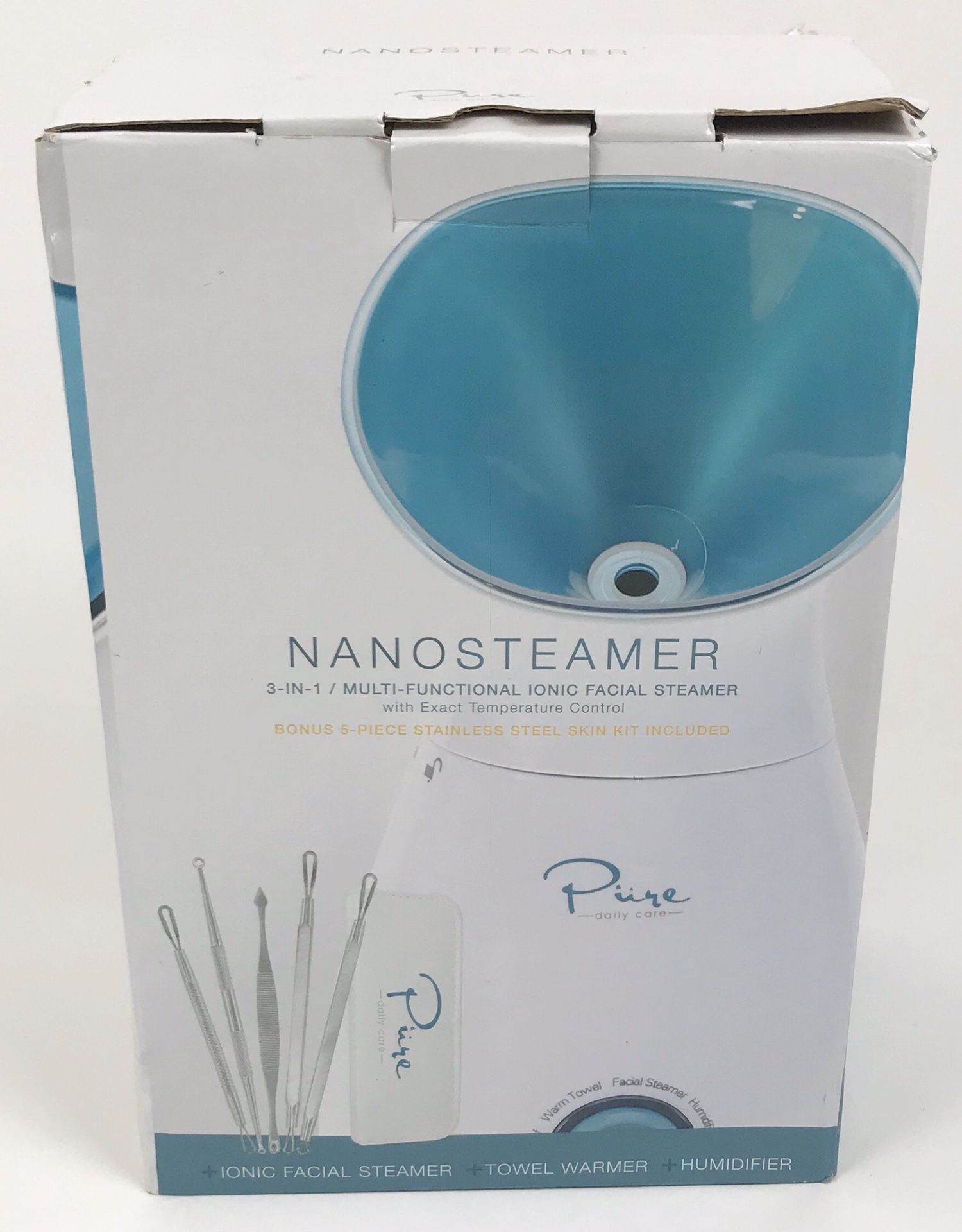 New NanoSteamer Large 3-in-1 Nano Ionic Facial Steamer with Precise Temp Control (Tarpon Springs)