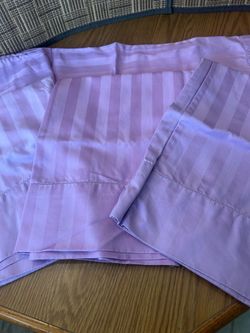 King Size Purple Stripe Pillow Cases (4)