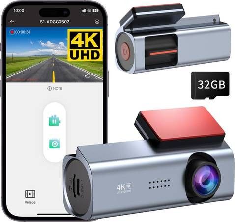 New Sealed 4K DashCam Dashcam Wifi 170 Wide Angle Infrared Night Vision Parking Monitor