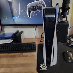 Ps5 disk new with. 1 controllers+all cables+ Game+ firm price cause it's new