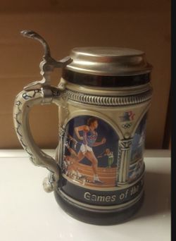 Vtg Games Of The XXIIIrd Olympiad Los Angeles 1984 Beer Stein Collectors Cup 