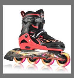 Sports Inline Skates with Light-Up Wheels