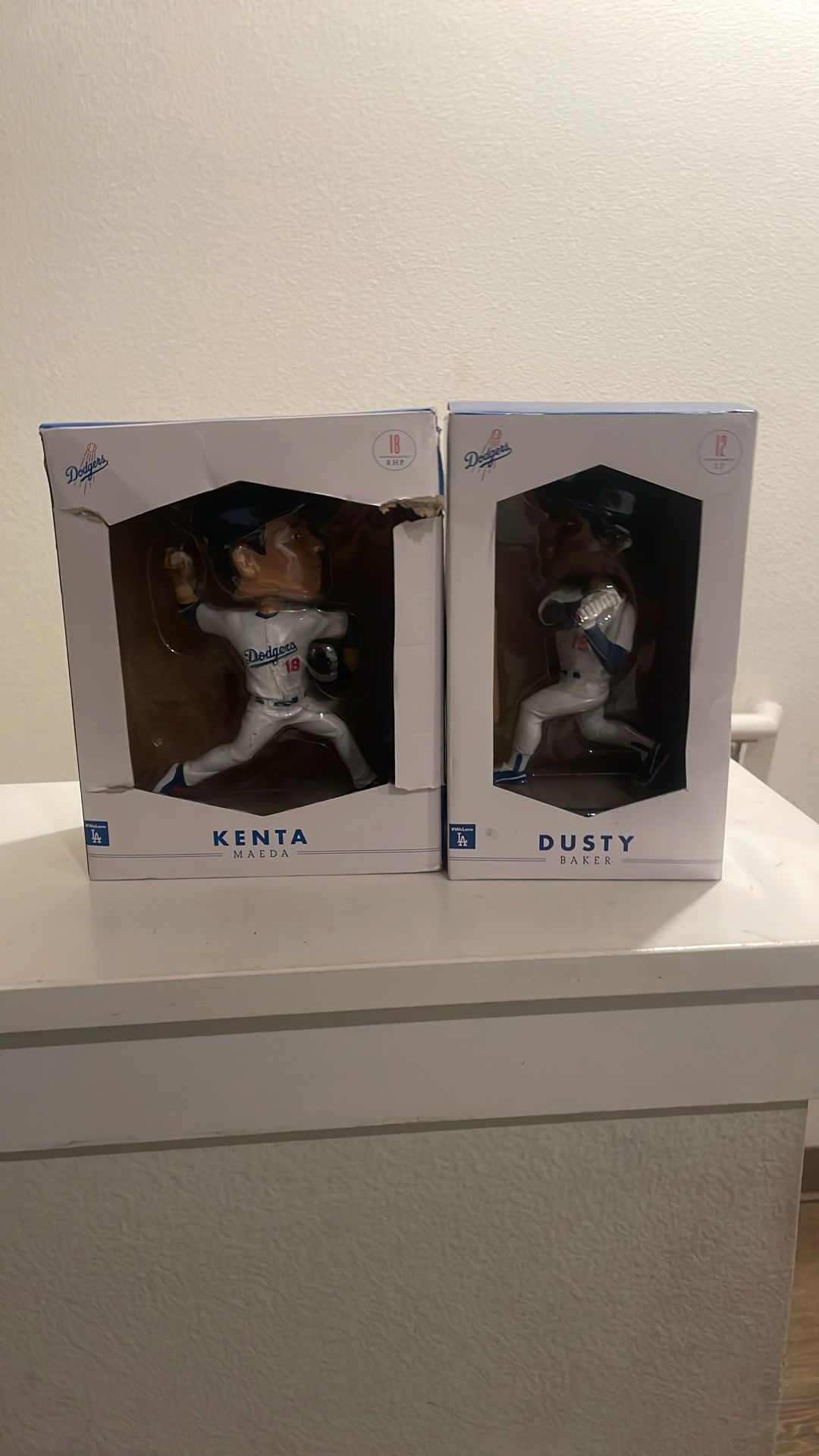 Dodgers Bobble Heads Dusty Baker And Kenta Maeda