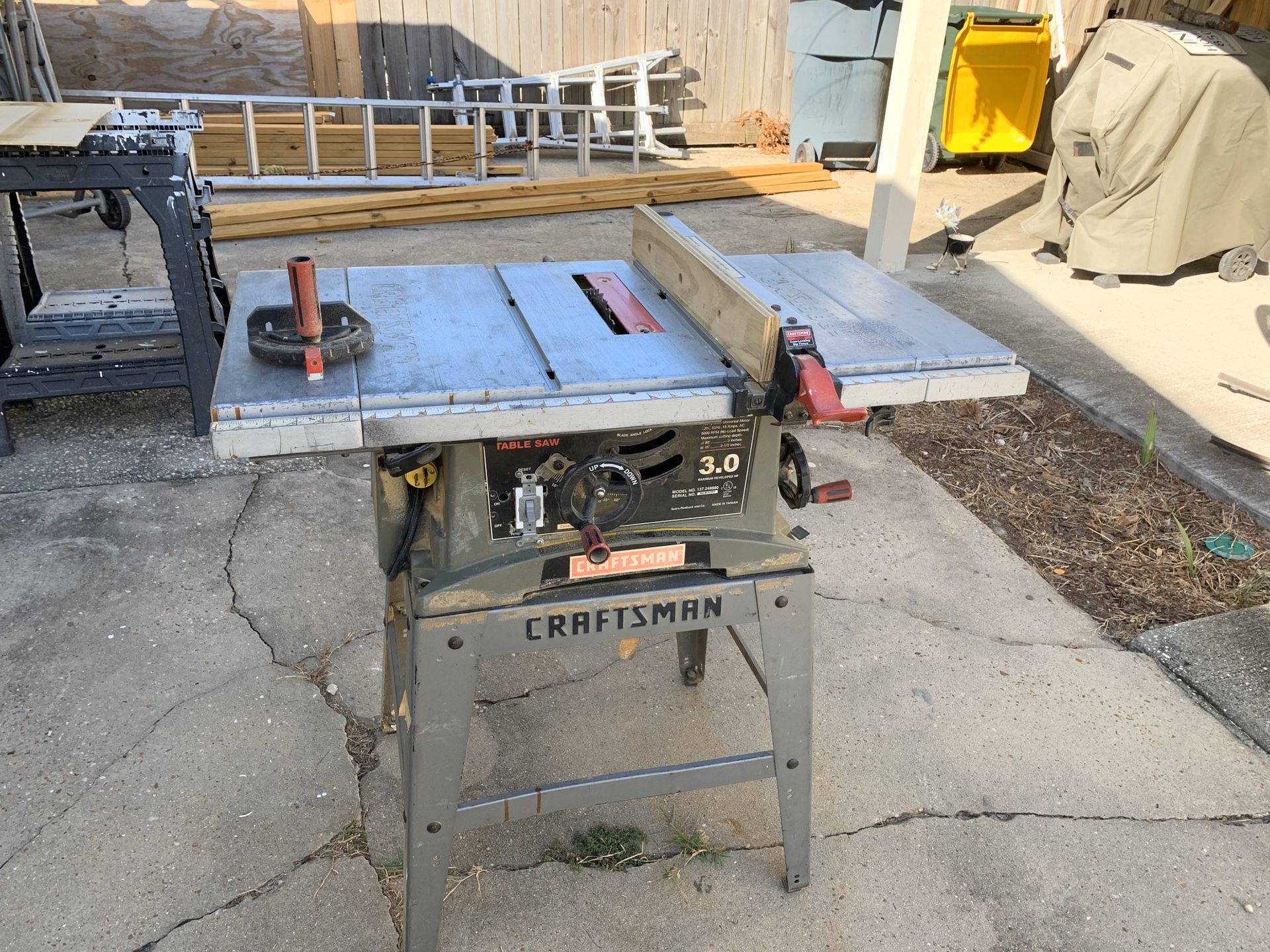 Craftsman 10 inch portable table saw