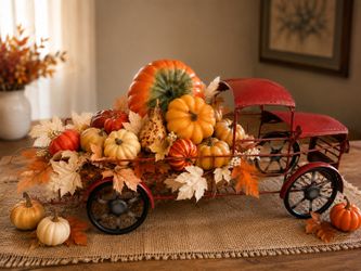 🍂 Vintage Like Fall Harvest Truck Centerpiece 🎃