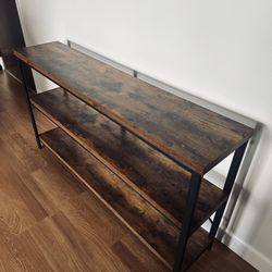 Console Table with Storage Shelves
