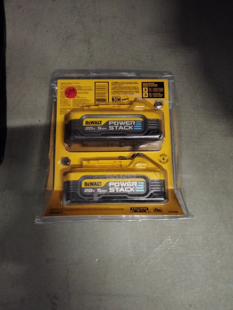 DeWalt 20v Battery Power Stack New 5.0
