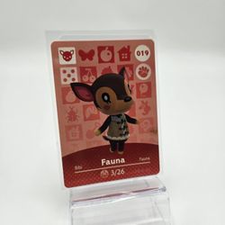 FAUNA #019 Animal Crossing Amiibo Authentic Nintendo SERIES 1 Card