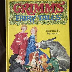 The Golden Book of Grimm’s Fairy Tales Vintage Hardcover Book