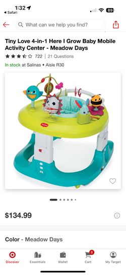 Tiny love 4-1 Here I grow Baby activity center walker