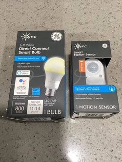 New Sealed GE Cync Smart Bulb + Motion Sensor Set (VALENCIA) $40