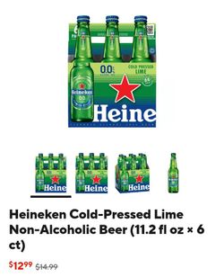 4 in total. (6pack) Heineken collector edition cases with drink (pressed lime)