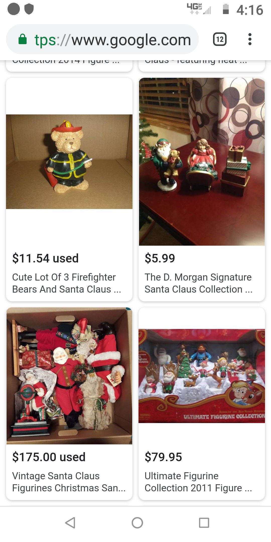 Collectable (($7 each))Christmas santa clause statues an more collectable classic