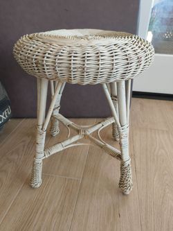 Vintage Wicker Stool