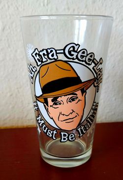 A Christmas Story 12oz Beer Glass Ah Fra Gee Lay He Must Be Italian.