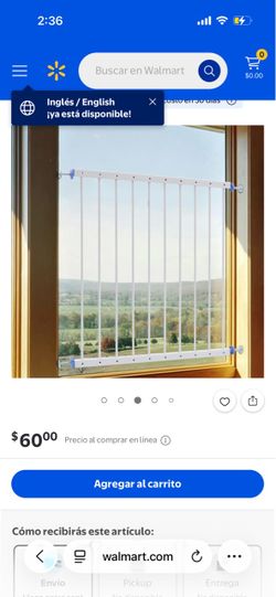 White Metal Window Safety Guard Bar