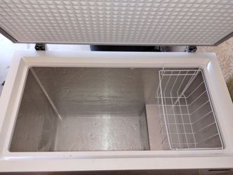 Chest freezer dimensions roughly 4x 3 1/2 x 2 works great 120.