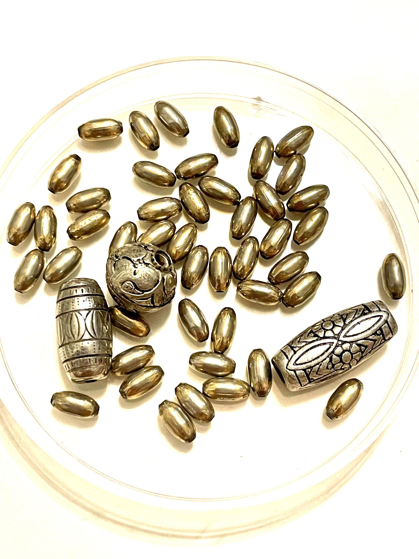 German Silver Bead Lot 