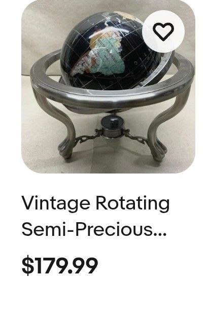 RARE ANTQUIE GEMSTONE GLOBE $80