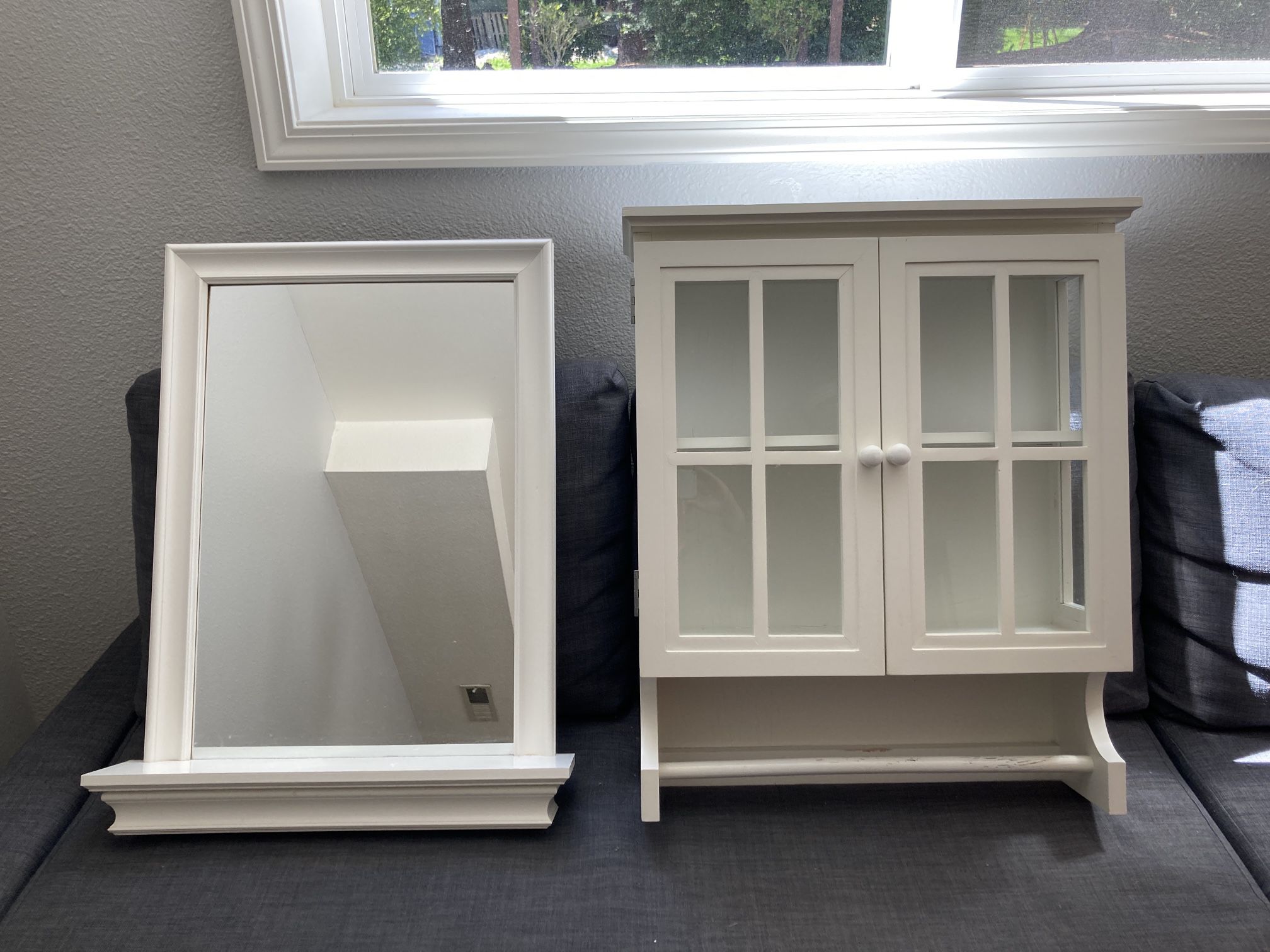Mirror And Glass Cabinet 