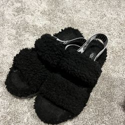 Ugg Slippers Womens Size 10 Black