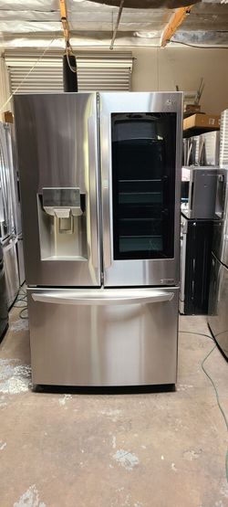Refrigerator lg with fast Door glass in Stainless steel 40 days warranty Delevery