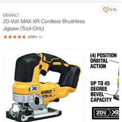 Brand New Dewalt 20-v Max Xr Brushless Jigsaw 