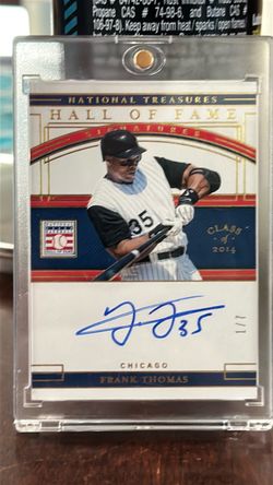 Frank Thomas National Treasures Hall of Fame On card Auto 1/7