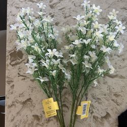 White Fake Flowers