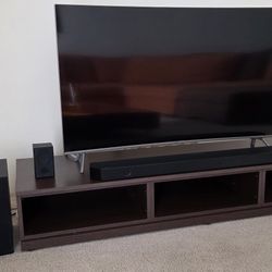 Samsung 55" Curved Smart TV + Soundbar & Subwoofer + Speakers+TV Stand – Excellent Condition