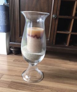 Amazing pottery barn glass vase and candle!