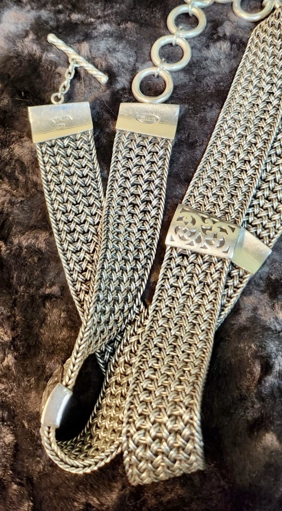 Sterling silver, Lois Hill woven belt