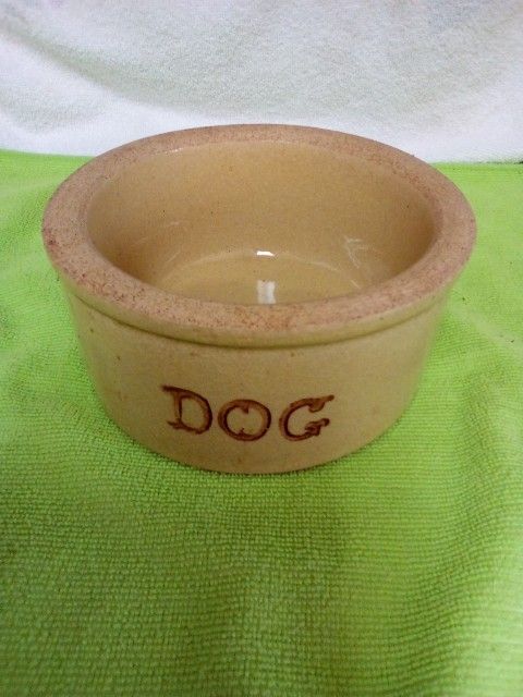 Original Vintage Roseville Ohio Robinson Ransbottom Pottery Dog Bowl