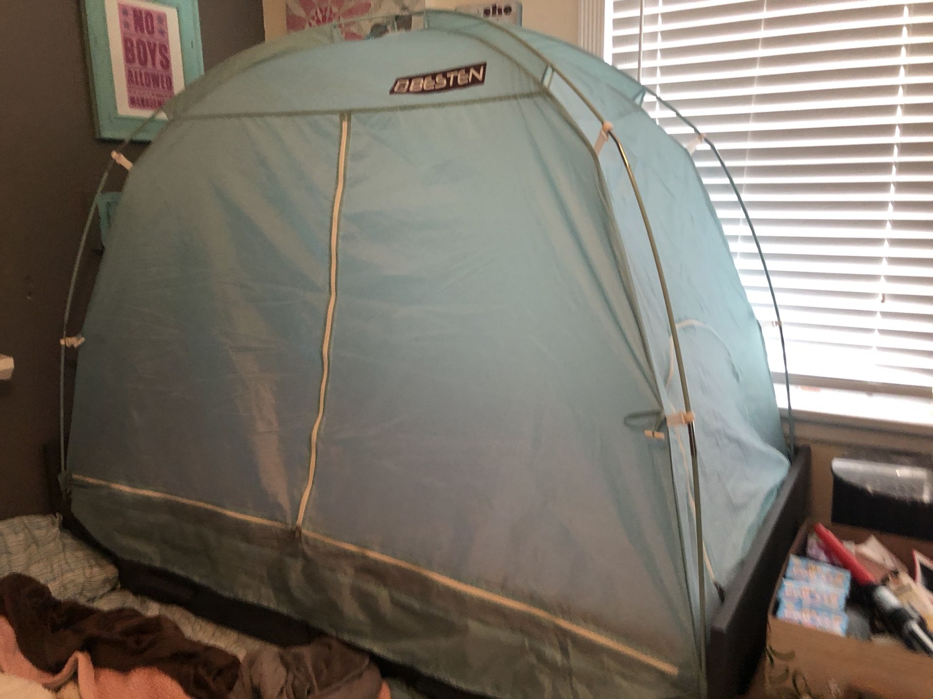 Mint Colored Twin Sized Bed Tent